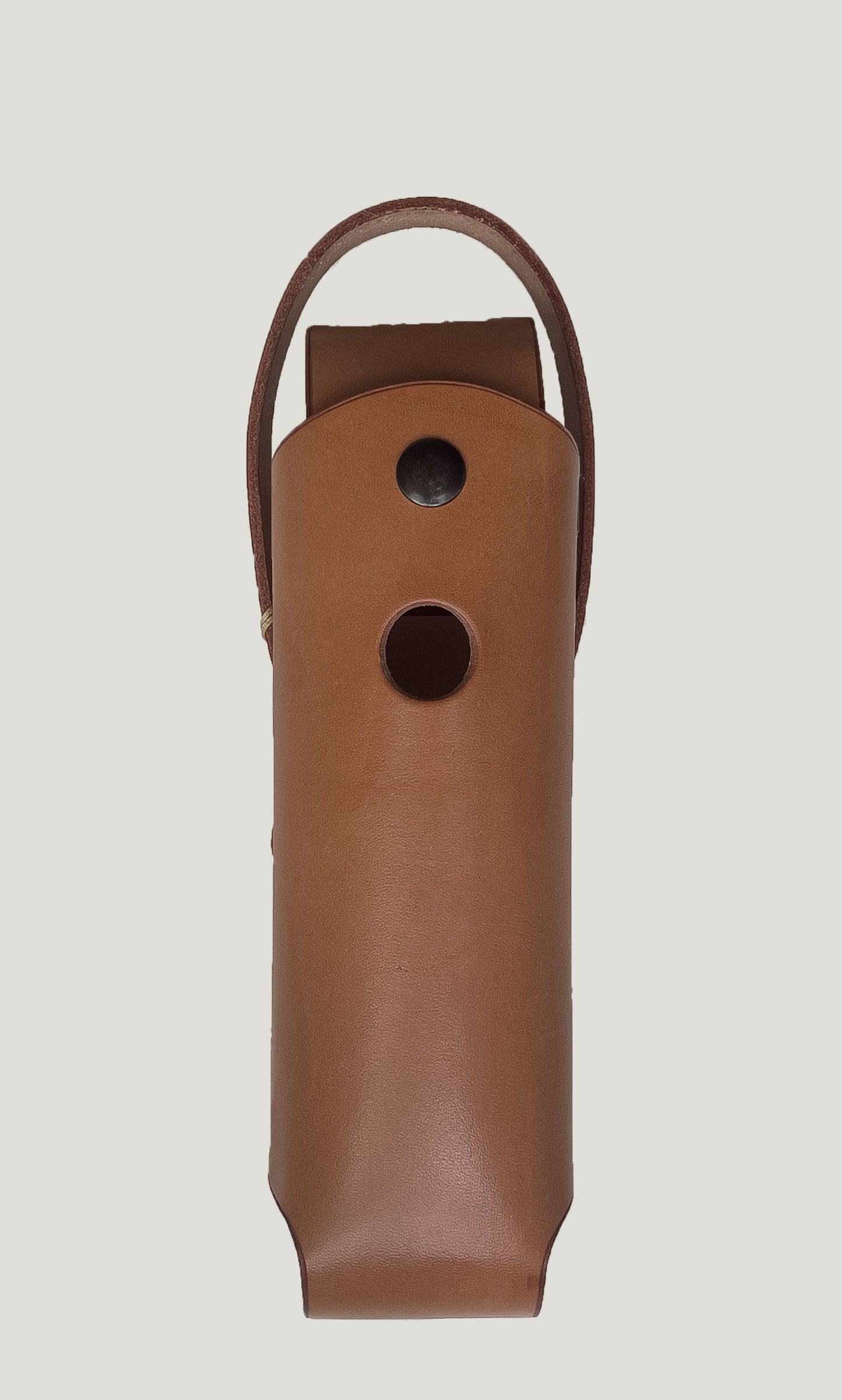 Sacoche cuir naturel, couture bleu (à finir)